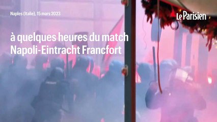 Télécharger la video: Très violents affrontements de hooligans avec la police avant Naples-Francfort