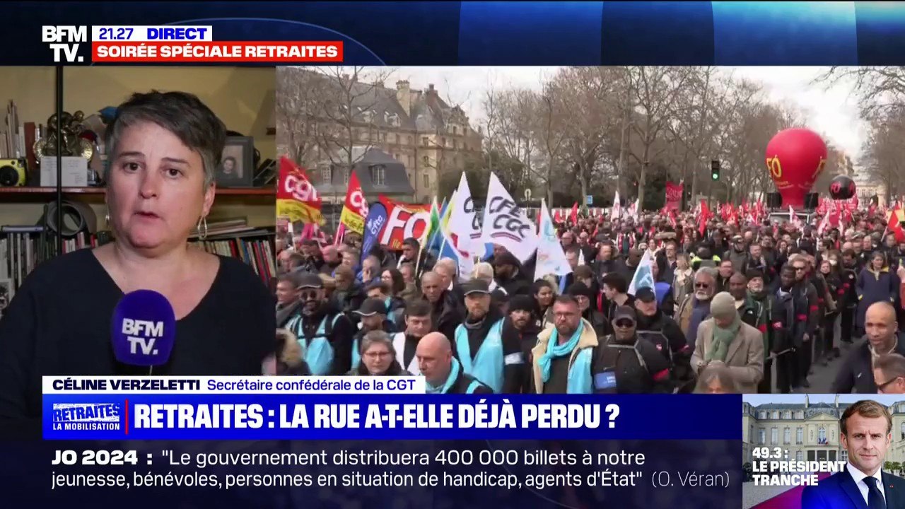 "On ne peut pas parler de résignation": Céline Verzeletti (CGT) réagit à la baisse du nombre de grévistes