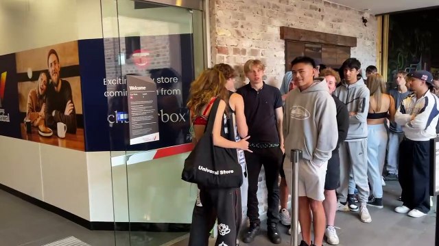 Lining up for sneakers at Foot Locker opening - Illawarra Mercury - March 2023