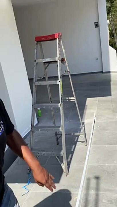 Stepladder Walks Down Incline