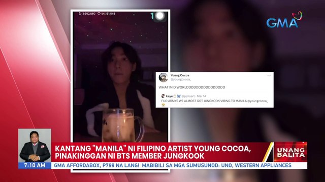 Kantang Manila ni Filipino Artist Young Cocoa, pinakinggan ni BTS member Jungkook | UB