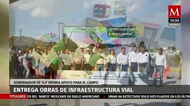 Ricardo Gallardo Cardona, gobernador de San Luis Potosí, entregó obras de infraestructura vial
