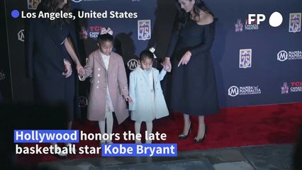 Kobe Bryant's family unveils his foot and handprints in Hollywood
