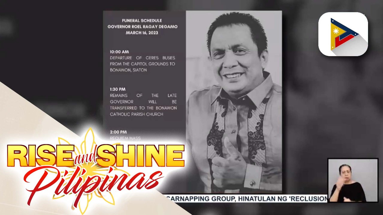 Special non-working holiday, idineklara sa Negros Oriental bilang pagbibigay-daan sa libing ni dating Gov. Roel Degamo ngayong araw