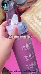 Botol Minum Motivasi Tritan Penanda Waktu 2 Liter Gradient Gradasi