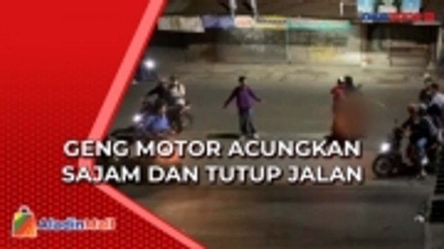 Cari Lawan Tawuran, Geng Motor Acungkan Sajam dan Tutup Jalan di Bekasi