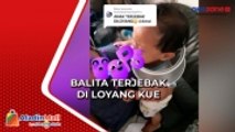 Viral, Video Balita Terjebak di Loyang Kue, Damkar Turun Tangan