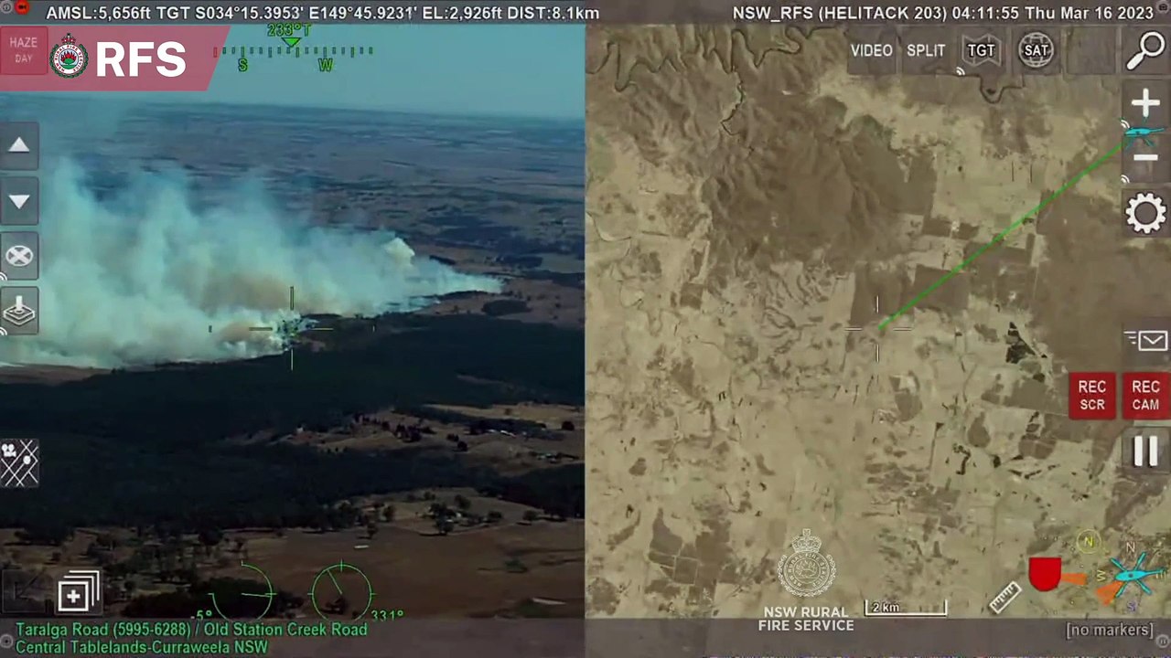 Craigs Road fire, Curraweela Goulburn Post March 16, 2023 video