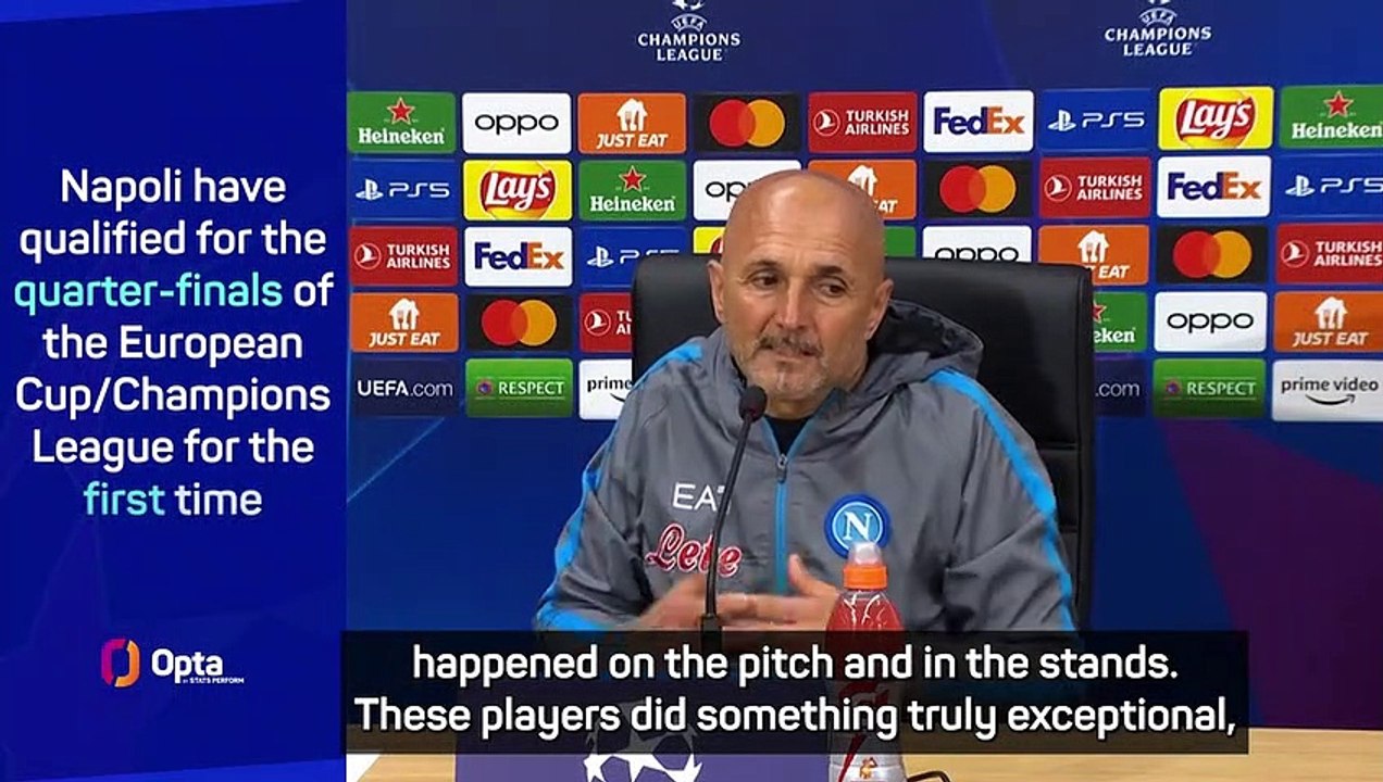 Spalletti condemns trouble as Napoli make first UCL quarter-final
