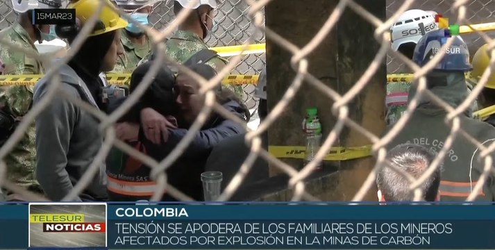 Familiares de mineros colombianos atrapados esperan que sean encontrados con vida