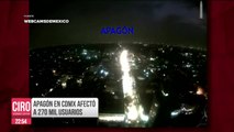 Apagón en CDMX afectó a 270 mil usuarios