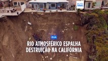 Rio atmosférico espalha destruição na Califórnia