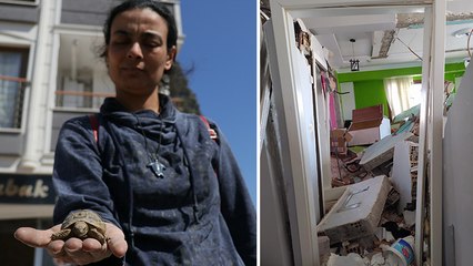 Hatay'da ağır hasarlı evine girdiğinde gözlerine inanamadı: 38 gün sonra canlı olarak buldu