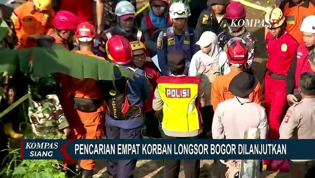 Sempat Dihentikan Sementara, Pencarian 4 Korban Longsor di Bogor Dilanjutkan Hari Ini