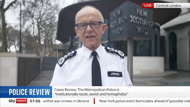 Met Police chief Mark Rowley ‘embarrassed and humbled’ by Casey report findings