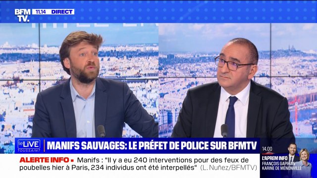 Manifestations sauvages à Paris: Laurent Nuñez annonce qu'un fait a été signalé à l'IGPN