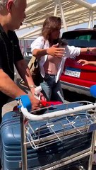 روجينا واشرف ذكي يودعون أبنتهم المسافره الي لندن ✈️