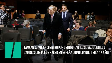 Tamames: “Me encuentro por dentro tan ilusionado con los cambios que puede haber en España como cuando tenía 17 años”