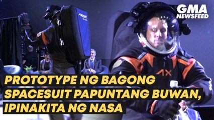 Prototype ng bagong spacesuit papuntang Buwan, ipinakita ng NASA | GMA News Feed