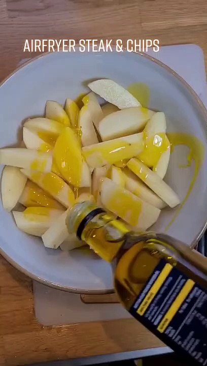 Air fryer Steak & Chips Recipe Part 1