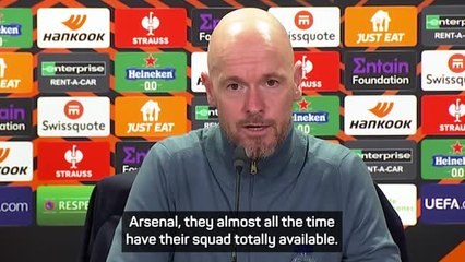 Ten Hag takes swipe at Arteta's Arsenal over injury luck