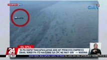 'Di pa dapat nakapaglayag ang MT Princess Empress dahil hindi pa ito naisama sa CPC ng may-ari -- MARINA | 24 Oras