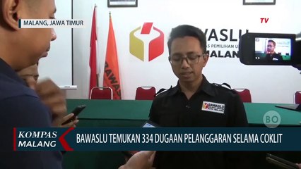 Bawaslu Kota Malang Temukan 344 Dugaan Pelanggaran Selama Proses Coklit