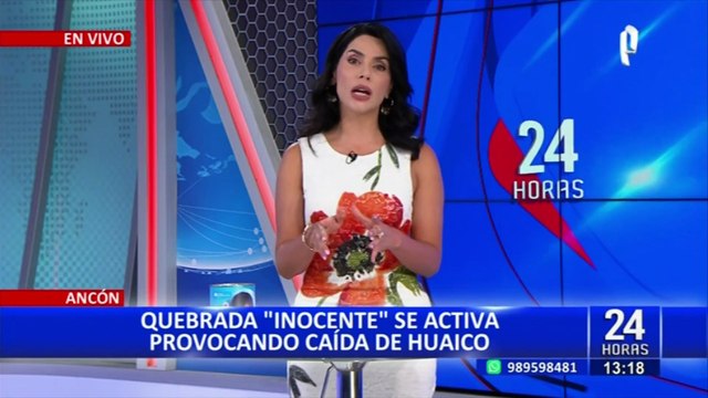 Chosica: Vehículo es arrastrado hacia la quebrada tras fuertes huaicos