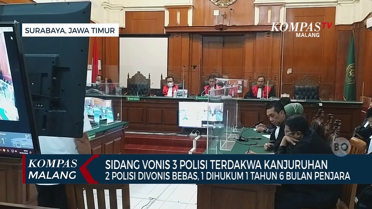 3 Polisi Terdakwa Kanjuruhan Jalani Vonis, Dua Bebas Satu Dihukum 1 Tahun 6 Bulan Penjara