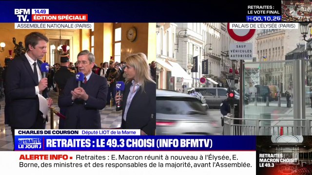 Charles de Courson: Le recours par le gouvernement au 49.3 traduit l'échec de cette minorité présidentielle