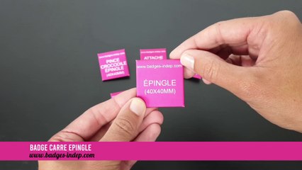 Badges carrés personnalisés