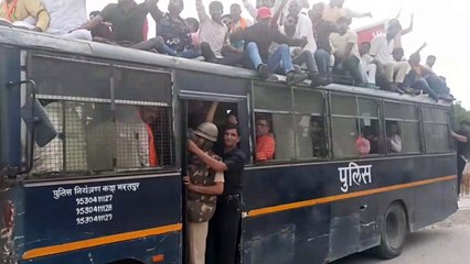 भाजपा प्रदेशाध्यक्ष पूनियां ने खटखटाया कलक्ट्रेट का गेट, इस कदर हंगामा...!