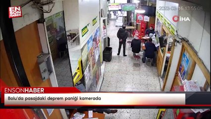 Bolu'da pasajdaki deprem paniği kamerada