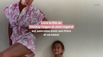 Descargar video: Luna, la fille de Chrissy Teigen est adorable avec son frère et sa soeur