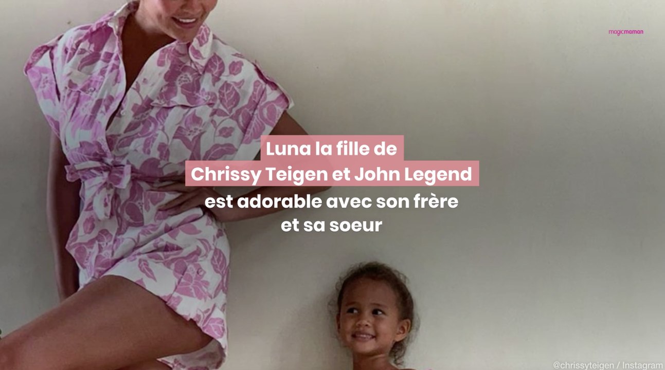 Luna, la fille de Chrissy Teigen est adorable avec son frère et sa soeur