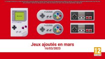 Nintendo Switch Online - Mise à jour du 16 mars 2023