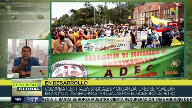 Colombia: Organizaciones sindicales y sociales se movilizan en respaldo a reformas del Pdte. Petro
