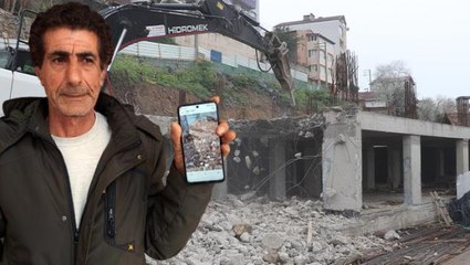 Kocaeli'de temelindeki kirişlerin toprakla doldurulduğu iddia edilen inşaat yıkılıyor