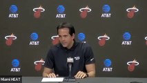 Miami Heat coach Erik Spoelstra after Wednesday's win against the Memphis Grizzlies