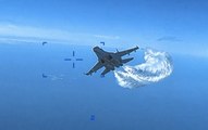 El Ejército Estadounidense Difunde Imágenes De Un Dron Chocando Con Un Avión Ruso