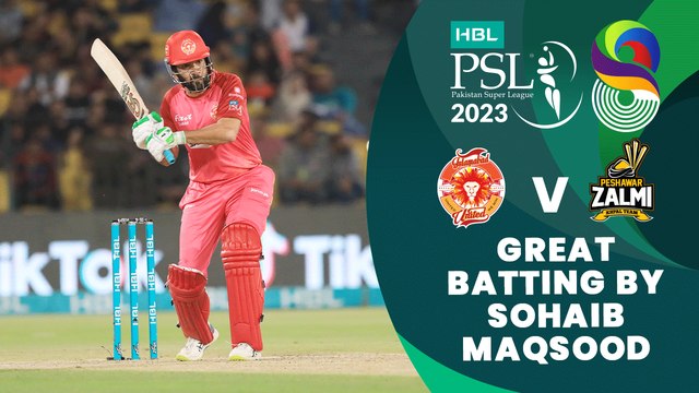 Great Batting By Sohaib Maqsood | Islamabad United vs Peshawar Zalmi | Match 32 | HBL PSL 8 | MI2T