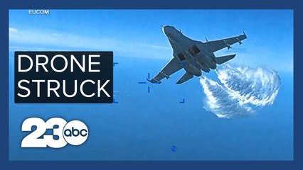 New video of Russian jet encounter with American drone