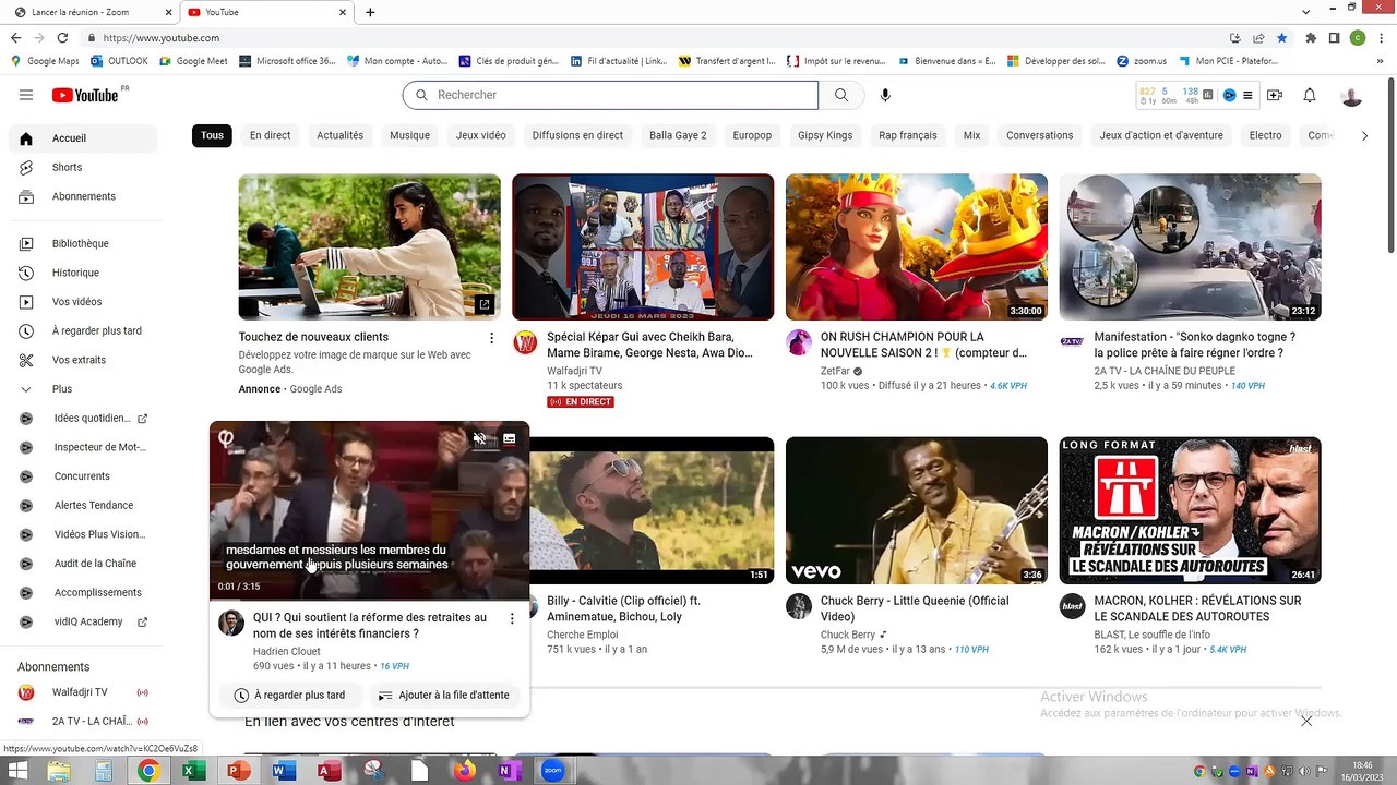 PowerPoint 3 chansons en ligne minutées/ PowerPoint 3 songs online timed
