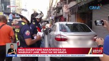 Mga sasakyang nakaparada sa Mabuhay Lane, hinatak ng MMDA | UB