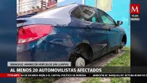 En Veracruz, reportan robo de llantas de al menos 20 automóviles por grupo organizado