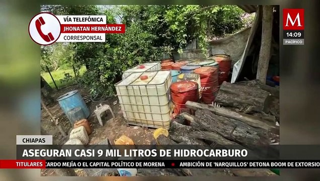 Ministerio Público de la Fiscalía General de la República asegura casi 9 mil litros de hidrocarburo