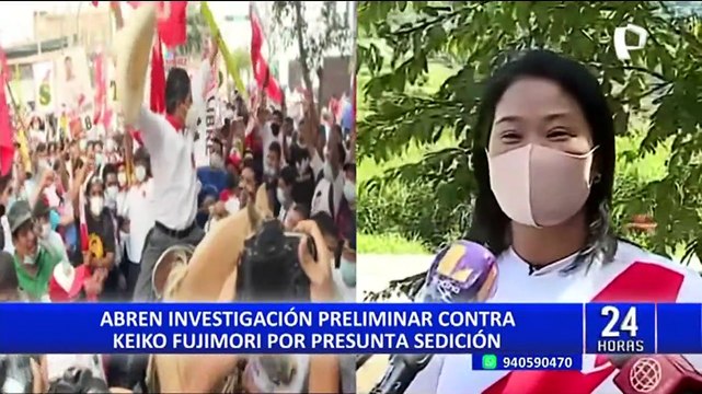 Abren investigación preliminar contra Keiko Fujimori por el presunto delito de sedición