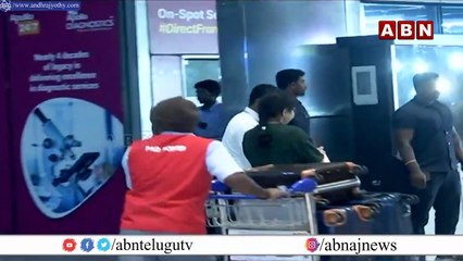 SS Rajamouli and MM Keeravani Family Visuals At Hyderabad Airport _ RRR Team _ ABN  Telugu