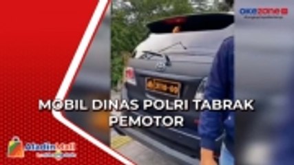 Terobos Lampu Merah, Mobil Plat Dinas Polri Tabrak Pemotor di Rawamangun