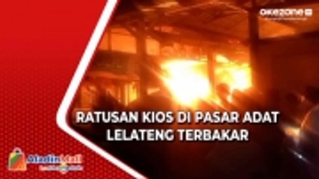 Korsleting Listrik Bakar Ratusan Kios di Pasar Adat Lelateng Bali